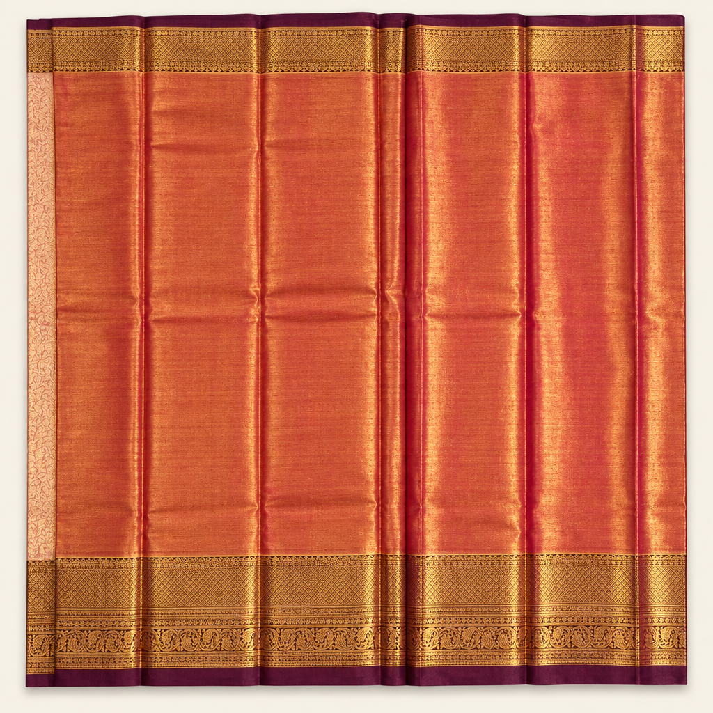 Peach Wine Art Silk - body detail