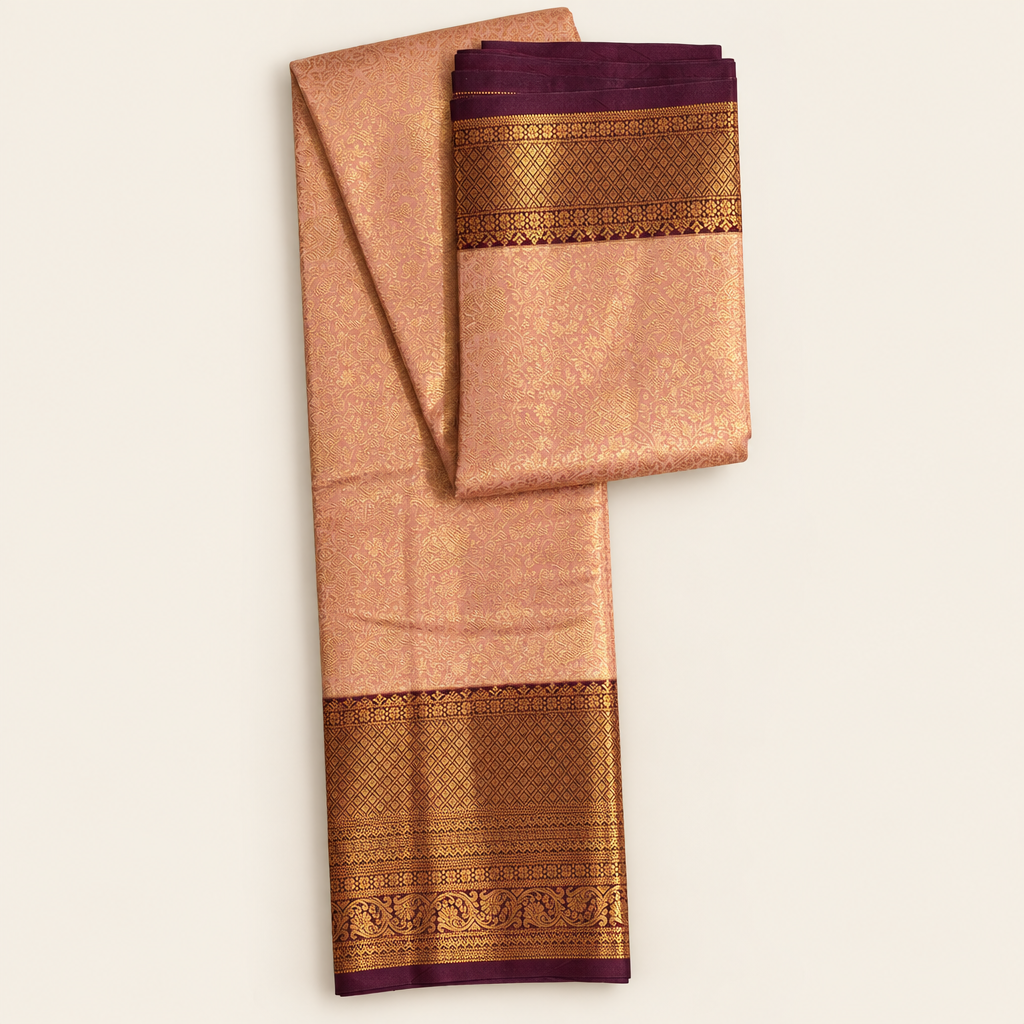 Peach Wine Art Silk - flat lay