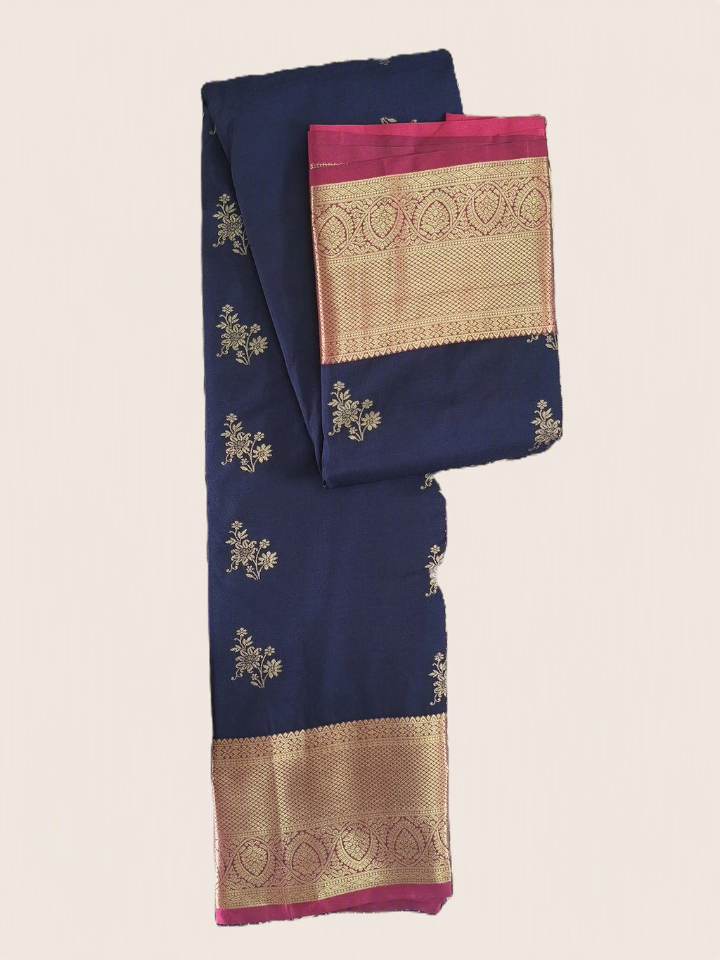 Midnight Navy Blue saree