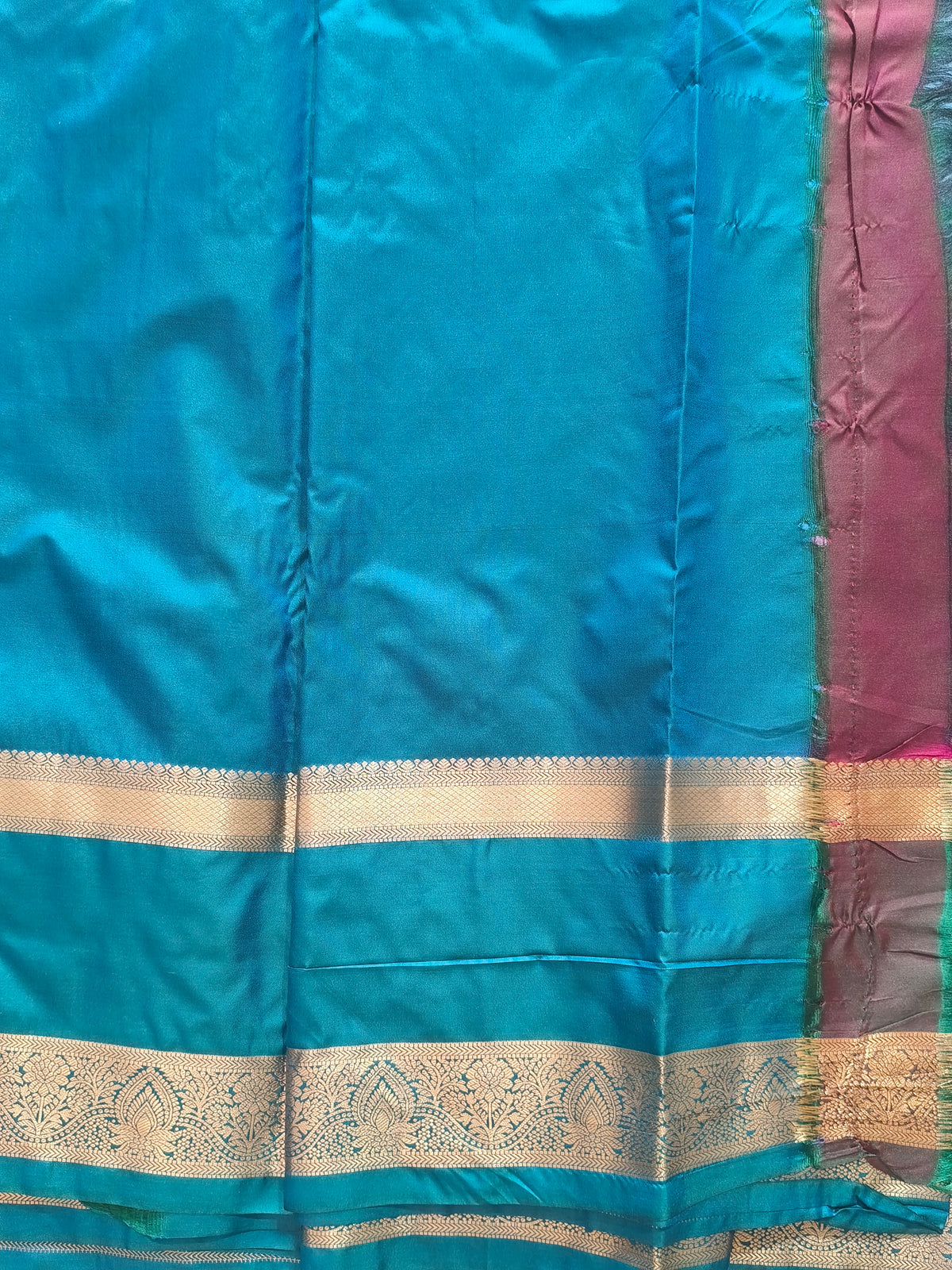 Teal Blue Saree