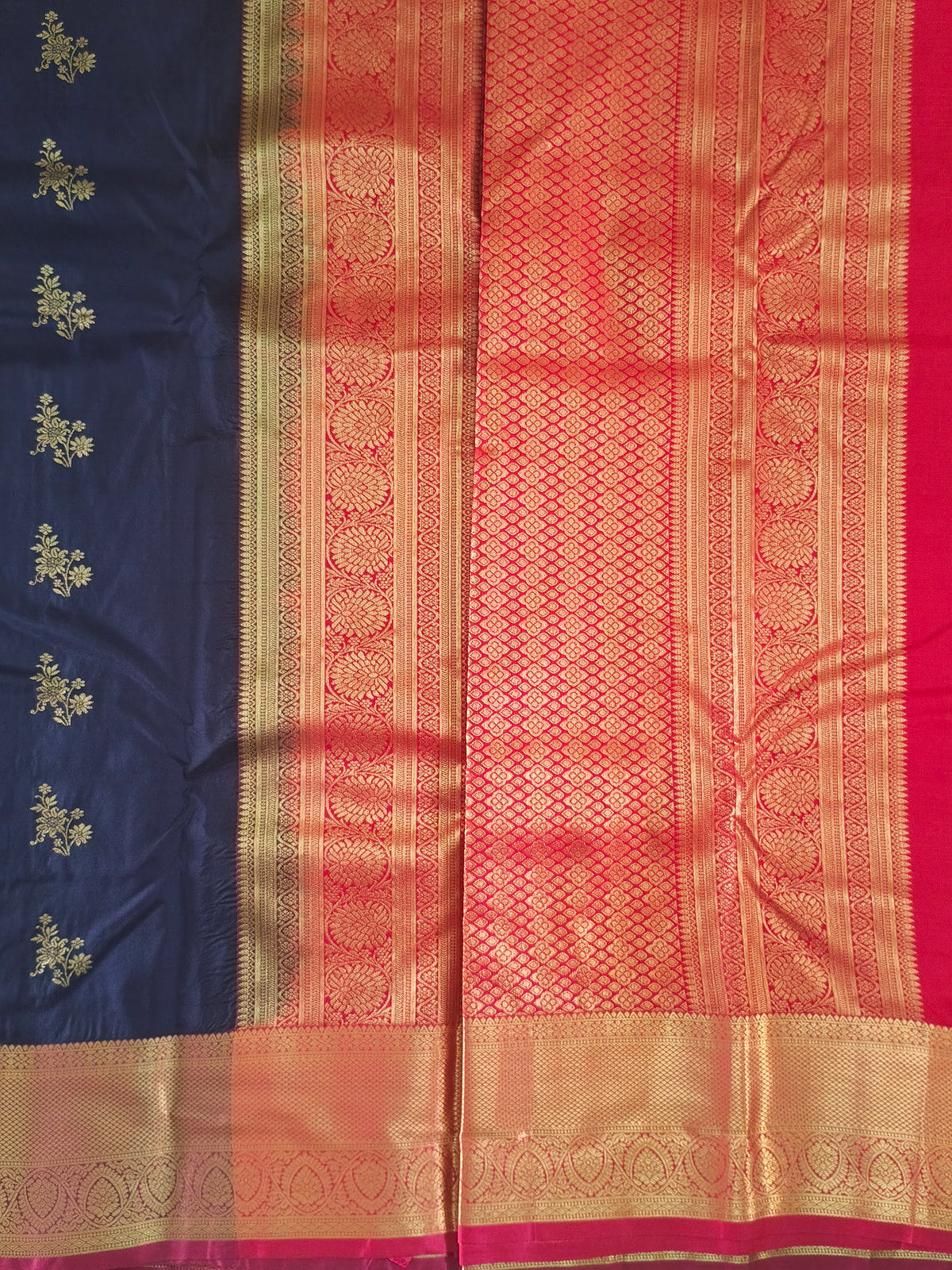 Midnight Navy Blue saree